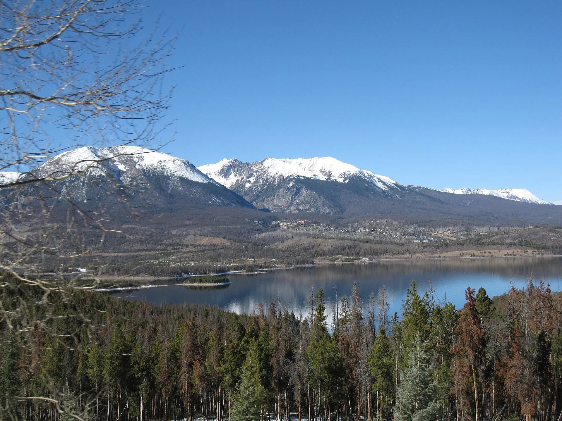 Buffalo Mountain above Lake Dillon in summer