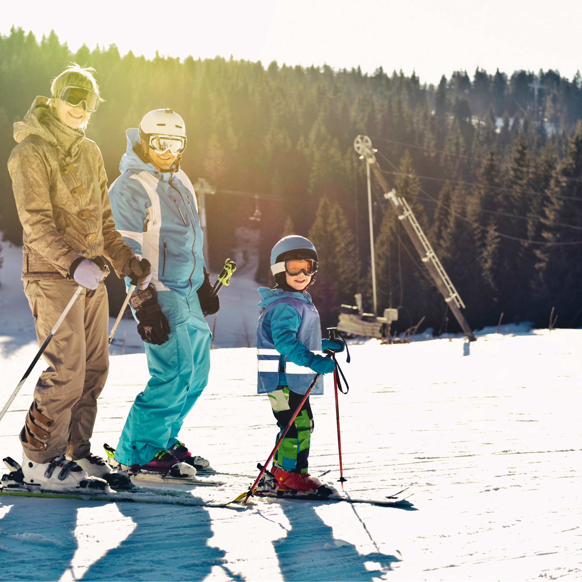 A child learning to ski at Keystone